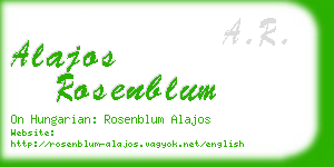 alajos rosenblum business card